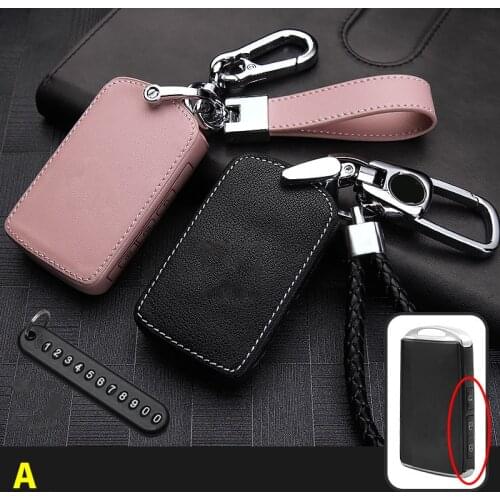 Leather Car Key Cover Case for Mazda CX-30 3 Key Holder for Mazda Axela 3 Mazda3 2020 2019 Dont Touch My Key Case Accessories