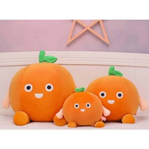 Creative Simple Simulation Orange Plush Toy Creative Fruit Orange Wishful Doll Soft and Comfortable Pillow Doll Birthday Gift