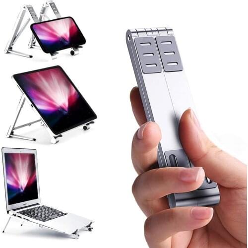 Metal Portable Laptop Stand Foldable Notebook Support Laptop Base For Macbook Pro Holder Adjustable Bracket Computer Accessories