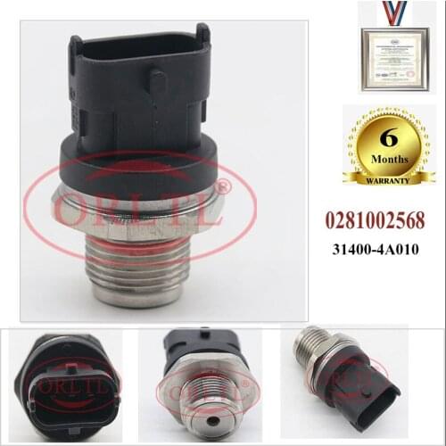 New Auto Parts Common Fuel Rail Pressure Sensor OEM 0281002568 31400-4A010 314004A010