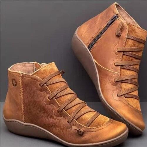 2020 Autumn Shoes Women Boots Female Winter Ankle Boots For Women Winter Boots Booties Ethnic Soft Comfy Ladies Shoes Plus Size