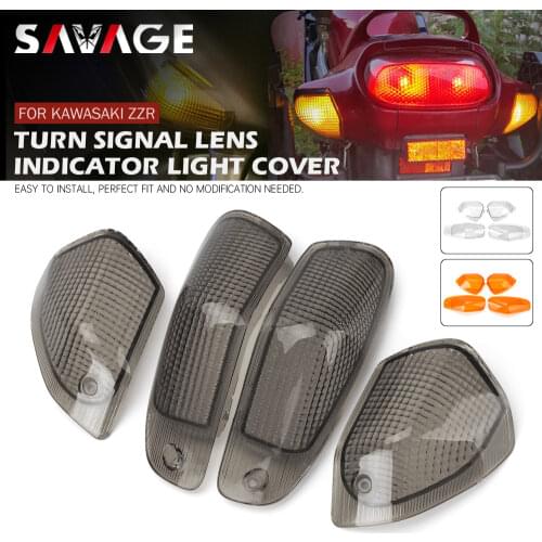 Front Rear Turn Signal Light Lens For KAWASAKI ZZR400 1993-2006, ZZR600 1993-2008 Motorcycle Accessories Lamp Cover EX400 EX600