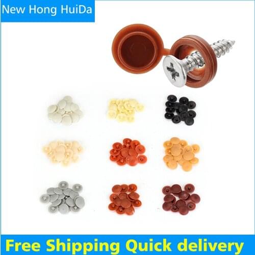 Hinged Plastic Screw Bolts Decorative Nuts Protective Cap Cover Fold Snap Button For Car Furniture