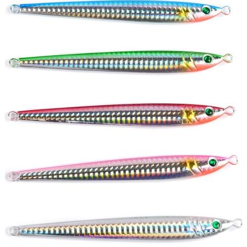 Metal Jigging Lead Alloy Fishing Lure 3D Eyes Artificial Sea Fishing Paillette Wobbler Artificial Hard Baits 7g/10g/17g/40g/60g
