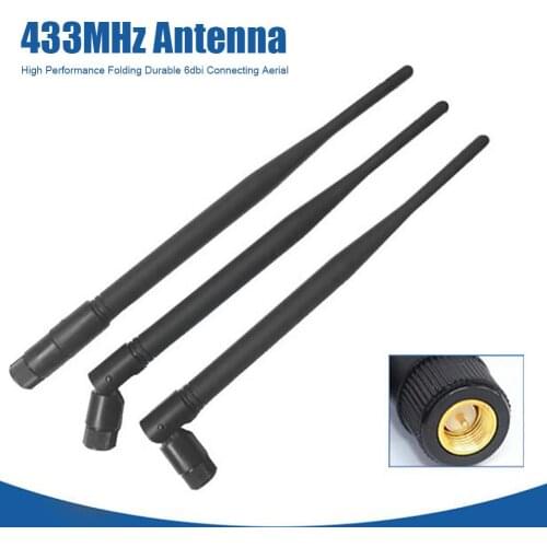High Gain WiFi Wireless Networking Antenna 433MHz Folding Durable 6dbi Connecting Aerial SMA Male WLAN Router Antenna Booster
