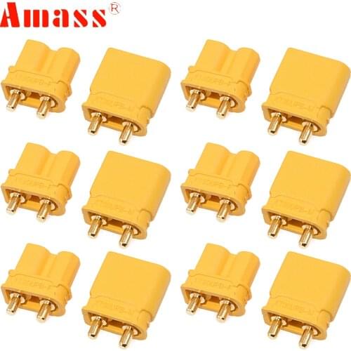5Pair Amass XT30UPB XT30 UPB 2mm Plug Male Female Bullet Connectors Plugs For RC Lipo Battery Airplane Drone Part DIY Parts