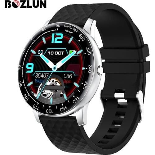 BOZLUN Full Circle Full Touch Smart Watch Women Men ECG Blood Pressure Measurement Heart Rate Monitor SMS Reminder Long Standby