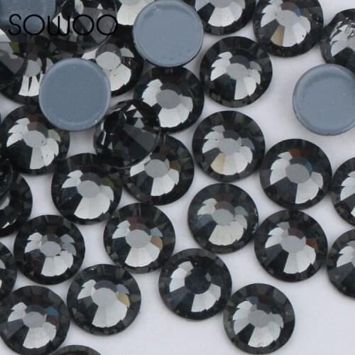 SS6 Black Diamond similar SWA Rhinestone1440pcs/lot High quality Hotfix Rhinestones use for high-end clothing