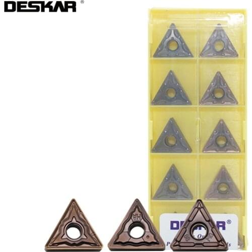 10PCS DESKAR TNMG160404 TNMG160408 HS MQ JMS HA MA MS LF6018 Carbide Inserts Turning Tools Lathe Cutter For Stainless Steel