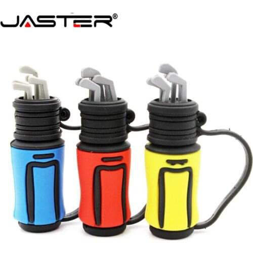JASTER fashion Full capacity Golf Bag shape USB Flash Disk Memory Drive pen drive 4GB 8GB 16GB 32GB 64GB pendrive wholesale
