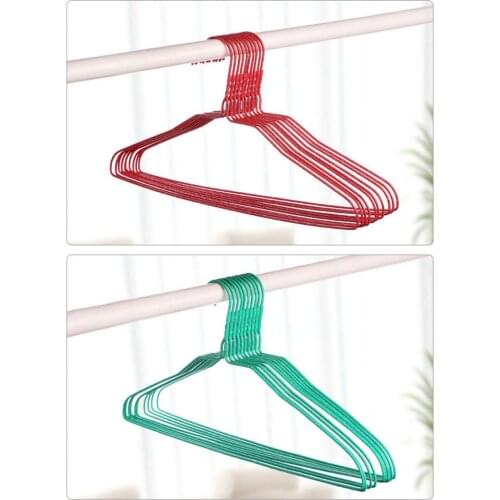 Adult Clothing Hanger Plastic Portable Household Clothes Dress Organizer Non-Slip Outdoor Dry Clothes Hanging Rack Random Color