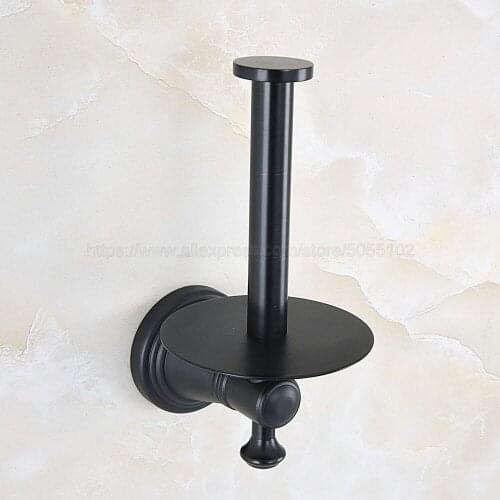 High Quality Oil Rubbed Bronze Bath Tissue Hook Bathroom Rolling Paper Holder Kitchen Tissue Roll Toilet Paper Shelf zba818