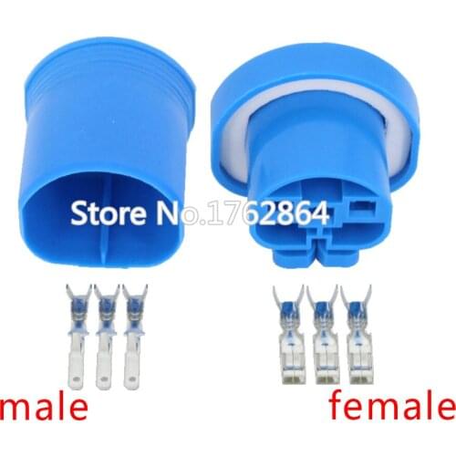 3 pin male plastic car connector with terminal DJ9004 three-wire plug 3P