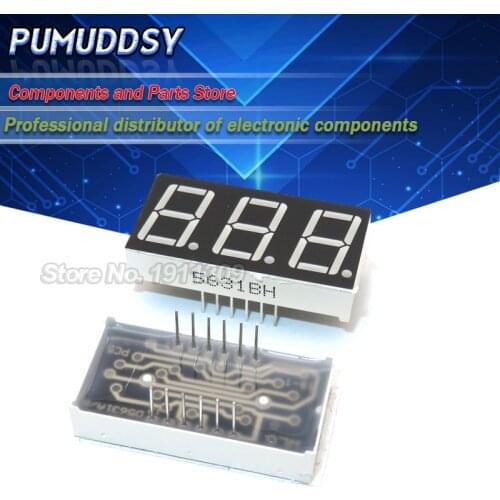 5PCS 7 segment Common Cathode Common Anode 3 Bit digital Tube 0.56inch Red LED Display LED Digital tube