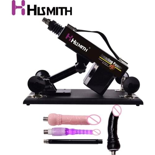 Hismith Automatic Sex Machine Multi-speed Sex Toy Vibrator 5 Pcs Combination Retractable Sex Machine Gun for Women