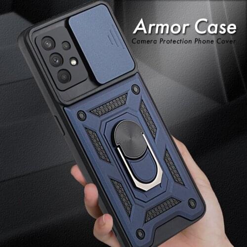 For Samsung A32 5G Case Camera Protection Armor Phone Cover For Samsung Galaxy A32 A 32 32A 5G Magnetic Holder Ring Cover Coque