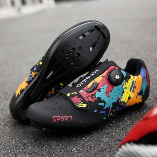 Breathable Road Bike Shoes Bicycle Cycling for SPD/Look Cleats Low-cut Shoes