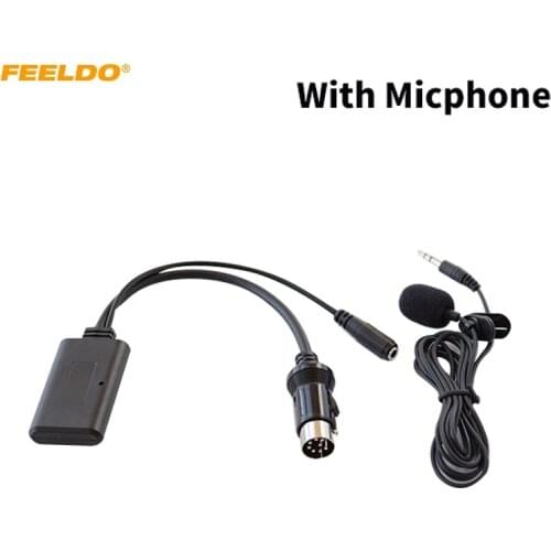 FEELDO Car Aux-in Wireless Bluetooth Adapter Module Audio Receiver Aux Cable for Kenwood 13Pin CD/DVD Host AUX Cable #HQ6192