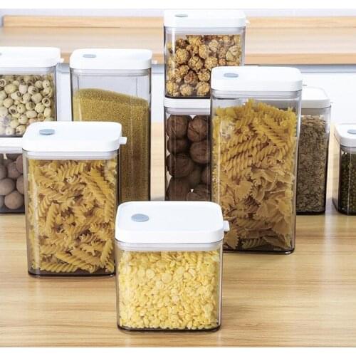 Kitchen Food Sealed Cans Miscellaneous Grains Transparent Food Plastic Storage Box Household Snacks Moisture-Proof Storage Tank