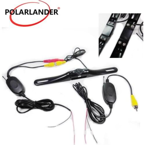Hot sell Wireless transmitter receiver system With 2 Lights Black Metal DVR Camera For Cars Parktronic