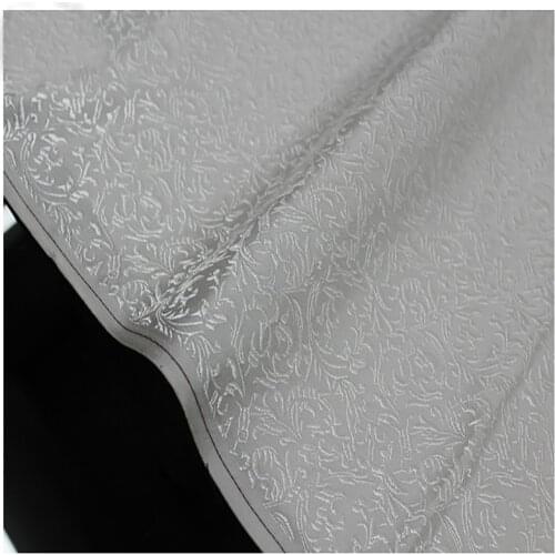 HLQON brocade malt flower white fabric patchwork felt tissue telas bed sheet cheongsam dress children coat cloth 75cm width