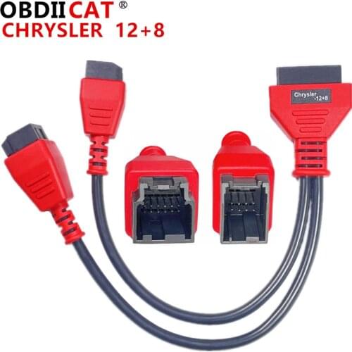 OBDIICAT Chrysler Programming Cable 12+8 Connector Autel DS808 Maxisys MS905 906 908 PRO ELITE 12+8 Adapter Cable