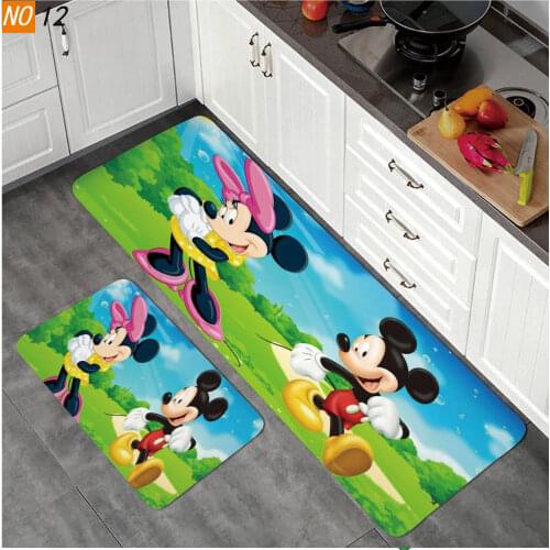 Kitchen Mat Mickey Doormat Anti-slip Modern Area Rugs Living Room Balcony Bathroom Printed Carpet Hallway Bath Mat