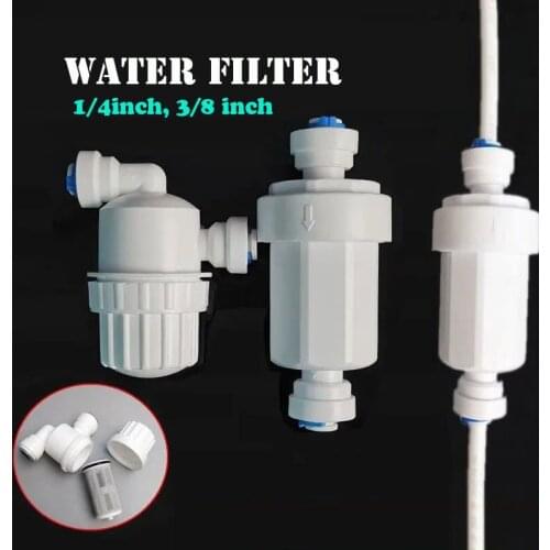 HEMAN 1/4 3/8 Inch Micro Water Filter Quick Access Purifier Stainless Steel Wire Mesh Filters Home Garden Connectors