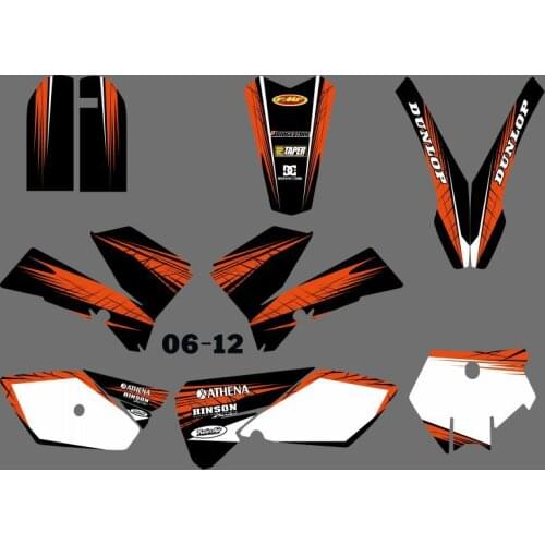 New (0557 Orange&Black ) TEAM GRAPHICS&BACKGROUNDS DECALS STICKERS Kits For KTM SX 85 2006 2007 2008 2009 2010 2011 2012
