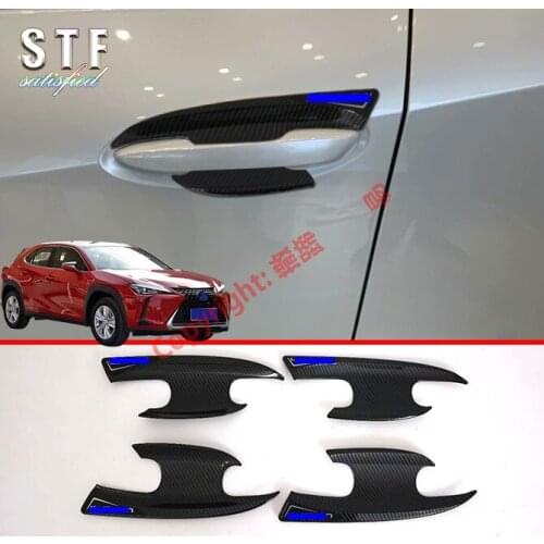 Carbon Fiber Style Door Bowl Trim For Lexus UX UX200 250H 260H 2019 2020
