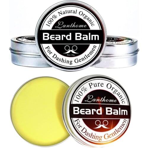 1pc Professional Natural Conditioner Balm For Beard Growth And Organic Moustache Wax For Caring Smooth Styling Universal Hot