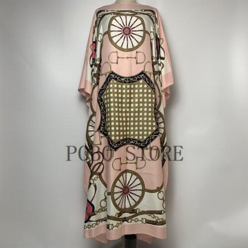 Scarfstyle Caftans Woman Fashion Female Sexy Poolside Summer Casual Twill Silk Floral Evening Party Beach Long MaxiDress&Shawls