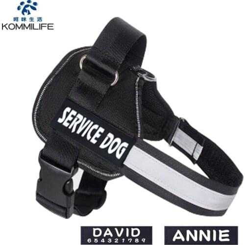 Personalized Dog Harness Reflective Breathable Adjustable Pet Harness Vest For Small large Dog Harness NO PULL With Custom patch