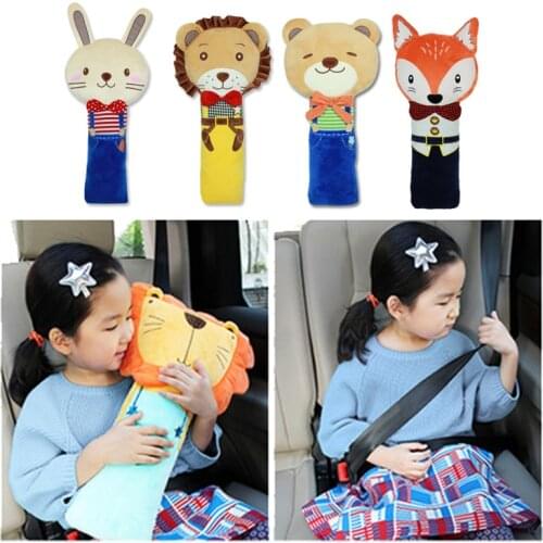 Cute Cartoon Baby Sleep Car Seatbelt Cover Pillow Plush Safety Belt Shoulder Pad for Children Kids Toy Doll Decorate Girls Woman