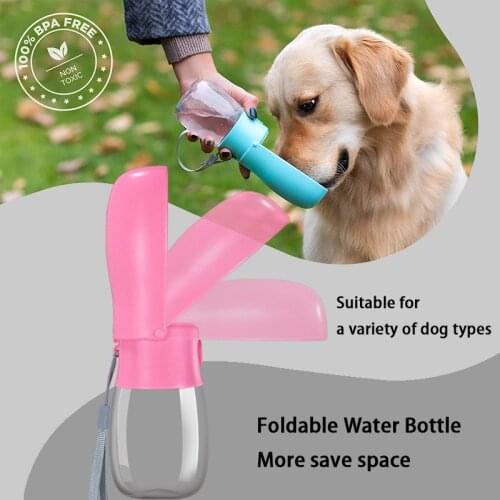 Folding Dog Water Bottle Pet Bowl Small Medium Large Dogs Cats Outdoor Feeder Puppy Dispenser Portable Drinking Water Bottles