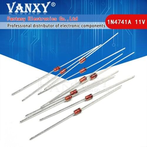 100PCS 1W 11V 1N4741A 1N4741 DO-41 Zener diode