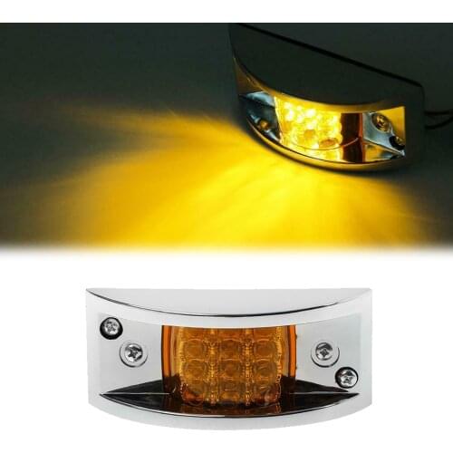 LED Side Marker Fender Light Waterproof Surface Mount Sealed Light Lens