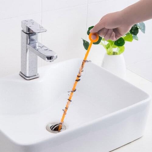 1PC Kitchen Sink Cleaning Hook Sewer Hair Dredging Device Spring Pipe Hair Catcher Tool Removal Sink Cleaning Tool Bathroom Tool