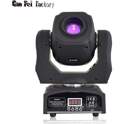 Moving Head Led Lyre 60W Spot Light With Voice Auto Rotate Mobile Lamp 512DMX Control For Stage Party Wedding DJ