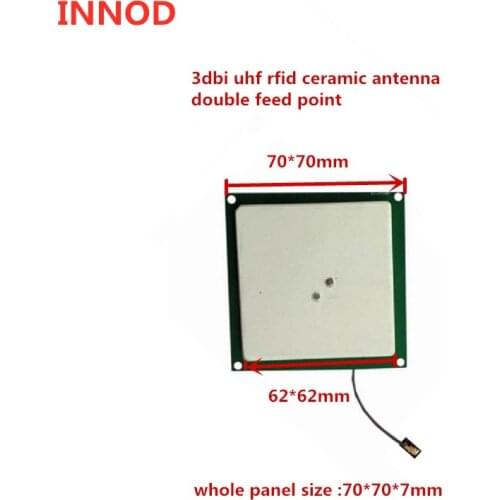 Ipex sma connector 62*62mm 3dbi 868mhz 900mhz epc gen2 uhf reader antenna middle 3dbi micros Ceramics uhf rfid tag Antenna