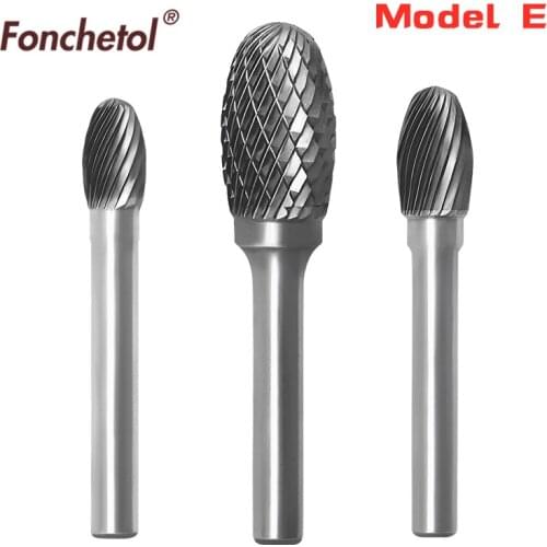 1Pcs-free shipping,3mm&6mm shank diameter solid carbide,Type E Rotary tungsten steel cylindrical grinding tool,Metal plastic