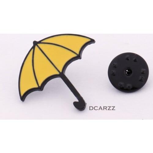 2019 HIMYM How I Met Your Mother Yellow Umbrella Pins Women/Men Brooches for Clothes Jewelry Soul Mate Valentines Day Gift