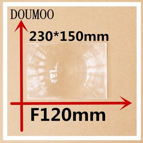 230*150 mm Optical PMMA Plastic linear Fresnel Lens focal length 120 mm Fresnel Lens Plane Magnifier Solar Energy Concentrator
