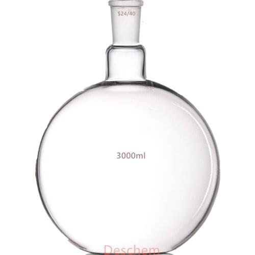 3000ml,24/40,Sigle Neck,Flat Bottom Glass Flask,One Neck,3 Litre,Boiling Bottle
