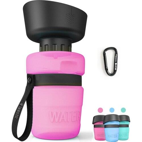 520ML Hot Sale Portable Pet Dog Water Bottle Travel Puppy Cat Drinking Bowl Outdoor Pet Water Dispenser Feeder Pet Supplies