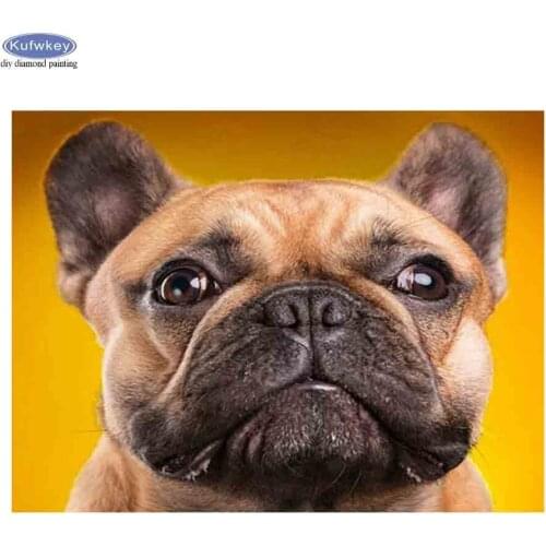 5D Diamond Painting Diamond Mosaic French Bulldog Dog Needlework Full Square Drill Cross Stitch Diamond Crystal Wall Decoration