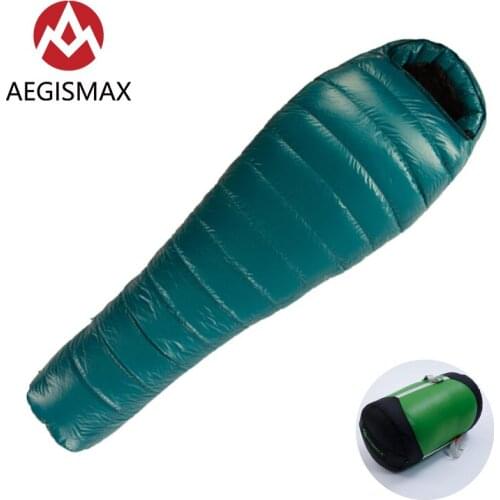 AEGISMAX Ultra-Light Adult Outdoor Camping Down Sleeping Bag Nylon Mummy 95% Goose Down Hiking Sleeping Bag Winter Warm Quilt M3