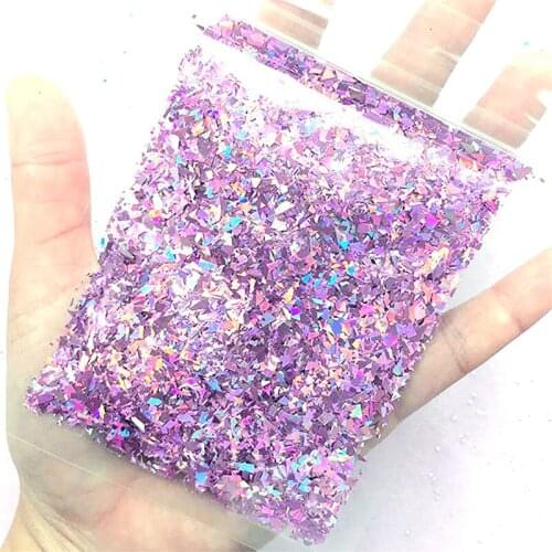 IRREGULAR shape Glitter U Choose 12 Colors/ 50grams/2 oz Nail Glitter FLAKES-PURPLE RAIN/Holographic Irregular Shape Glitter