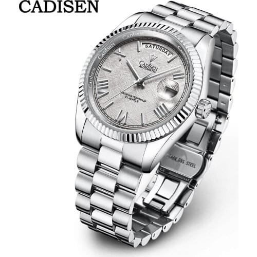 CADISEN Mechanical Watch Men Top Brand Luxury MIYOTA 8285 Automatic Watch Business Sapphire Waterproof Mens Watches 2021 New