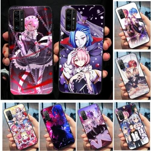 Riccu Anime Re ZERO Ram Rem Another World Phone Case for Huawei Honor 20 10 9 8 8x 8c 9x 7c 7a Lite view pro
